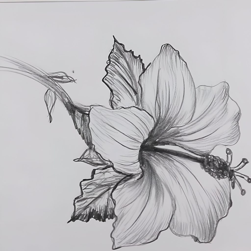 Simple Flower Drawing Step by Step